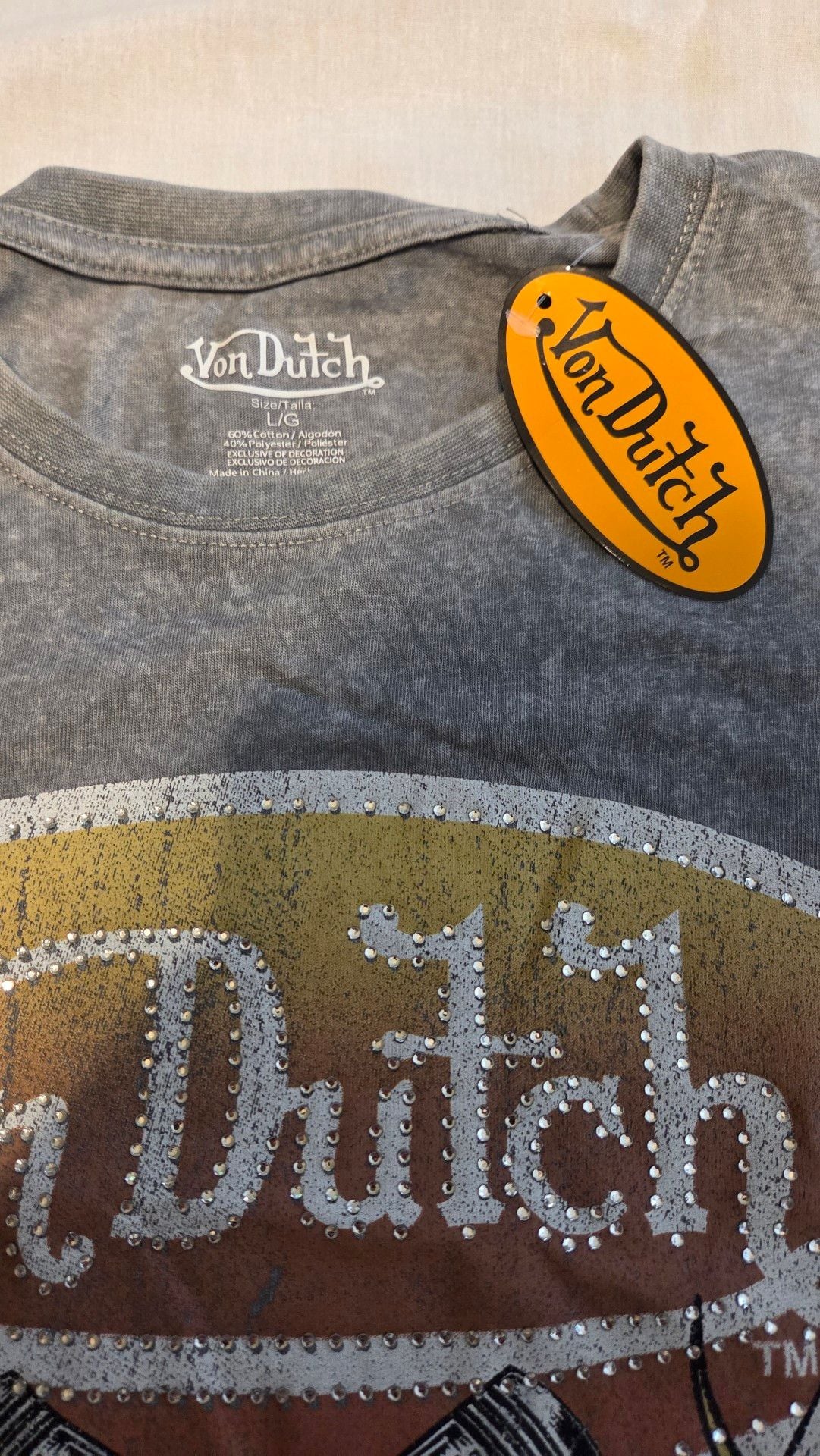 Von Dutch Eagle Skull Legendary Graphic Mineral Wash T-Shirt 3