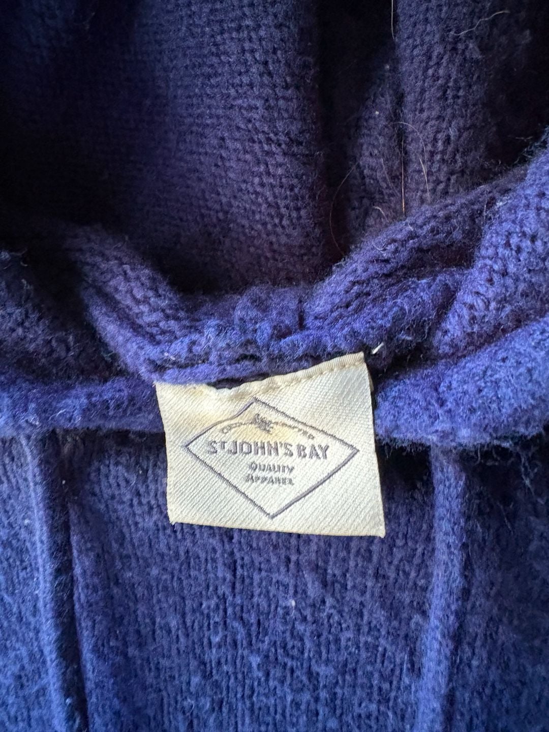 St. John's Bay Knitted Hoodie Blue Sweater 3