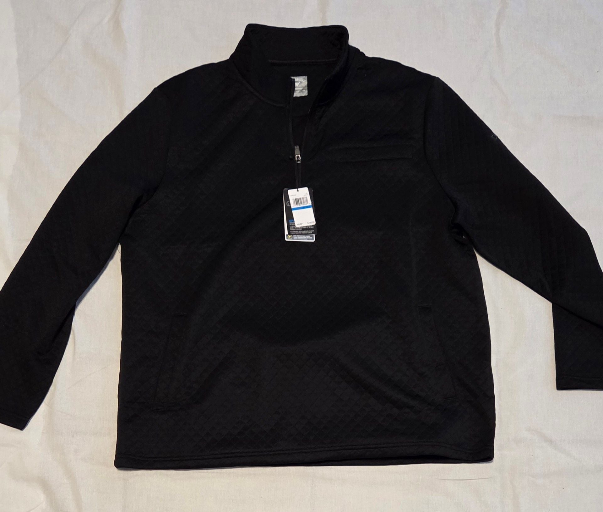 Callaway Men's Opti-Dri Quilted 1/4-Zip Pullover Black Size XL 2