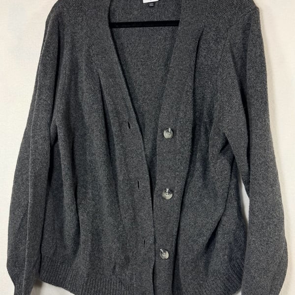 Cabi Front Button Cardigan Sweater Charcoal Grey Women’s Small
