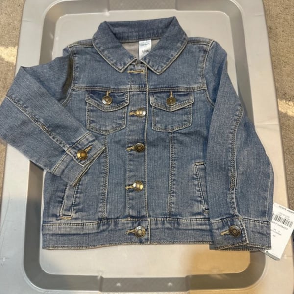 Carter's Denim Jacket Size 4 Blue Button Up Medium Pockets Collared