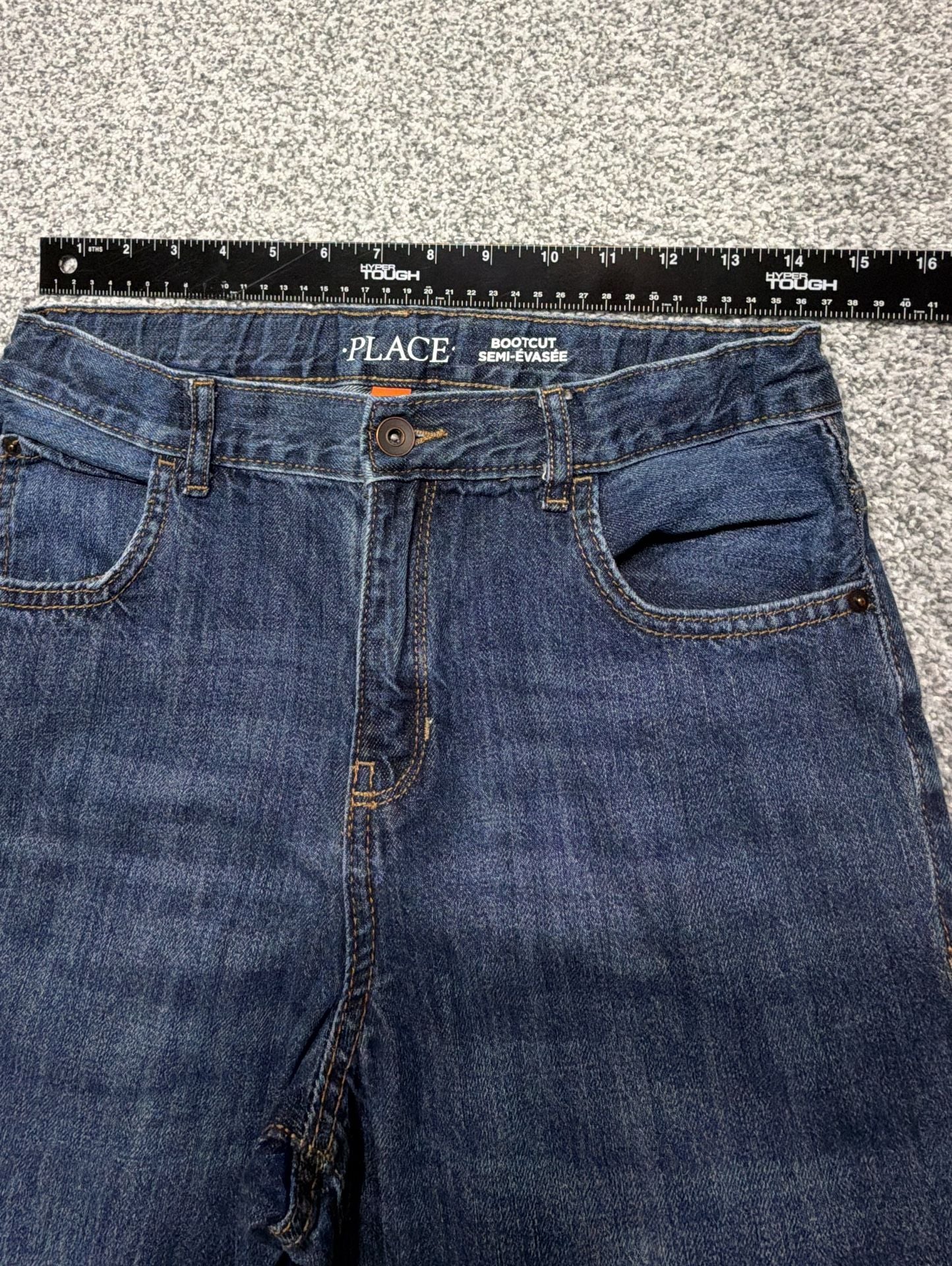 The Children's Place Bootcut Jeans Size 16 Dark Wash Denim. Adjustable waist. 7
