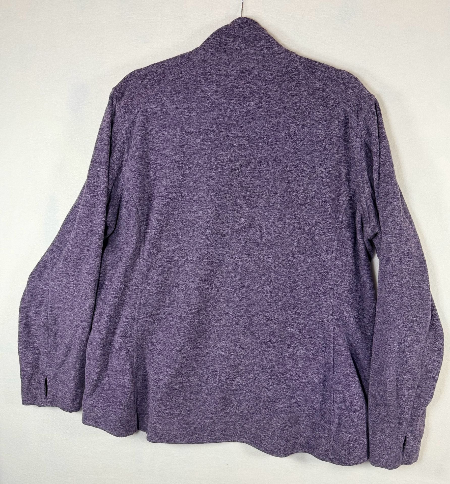 Duluth Trading Co Fleece Pullover Snap Mock Neck Purple Heather Women’s XL 7