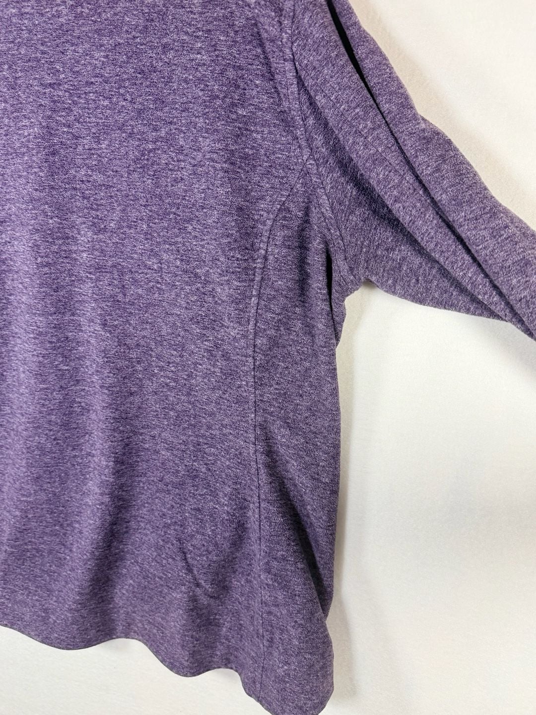Duluth Trading Co Fleece Pullover Snap Mock Neck Purple Heather Women’s XL 8