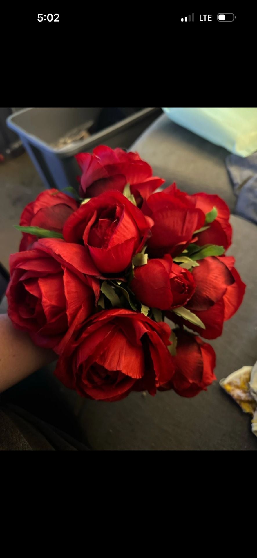 Artificial Red Rose Bouquet Bundle of 10 1