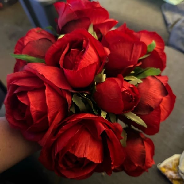 Artificial Red Rose Bouquet Bundle of 10