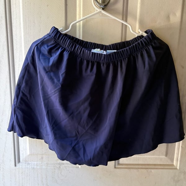 Lands End Swim Skirt Size 10 Navy Blue Swim Bottom