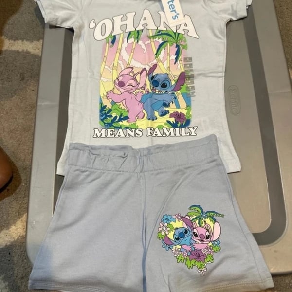Girls 2-Piece Stitch Outfit Set