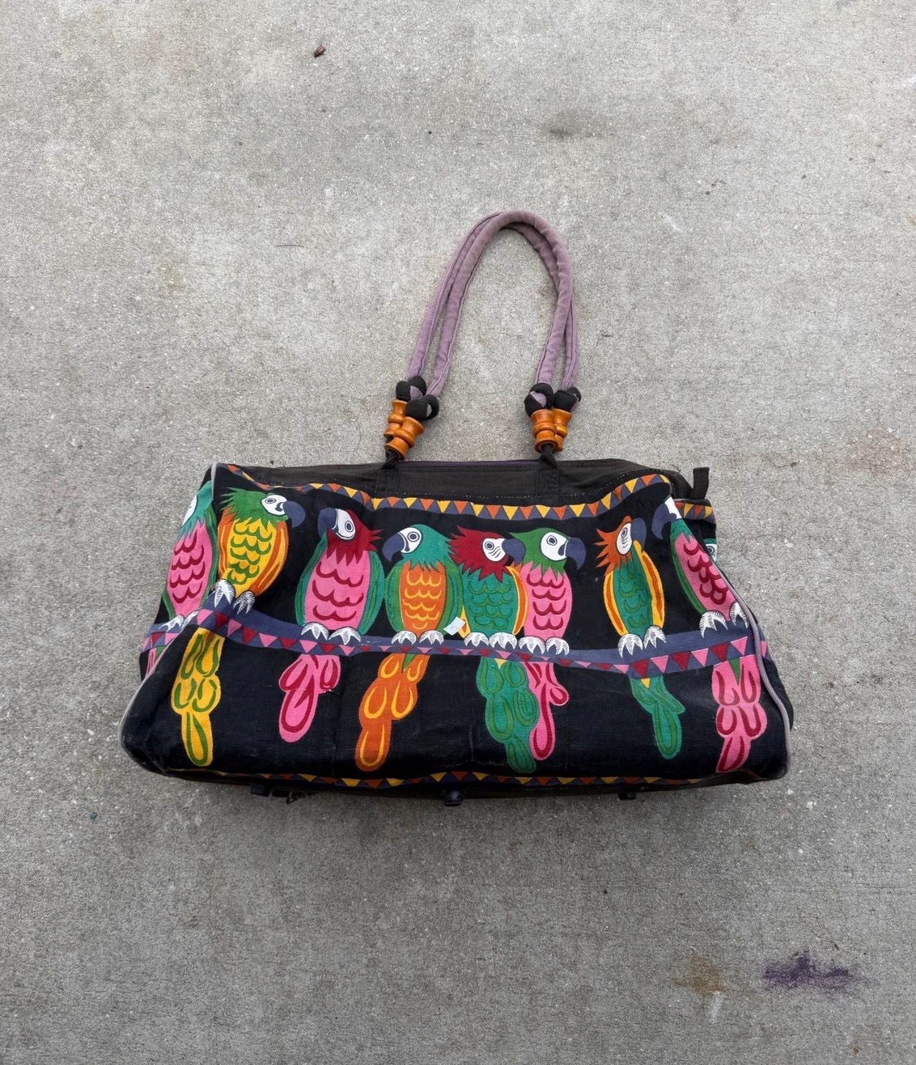 Sun 'n Sand Tropical Parrot Print Duffle Beach Tote Bag 3