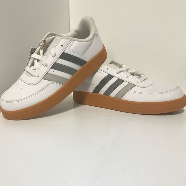 Adidas Breaknet 2.0 K Size 4.5 White Grey Gum Lifestyle Court Shoes