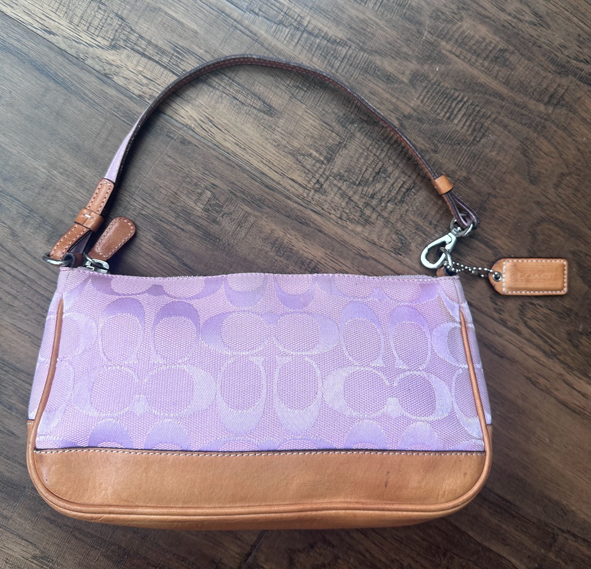 Coach Signature Demi Bag 6094 Pink Monogram Shoulder Handbag 3