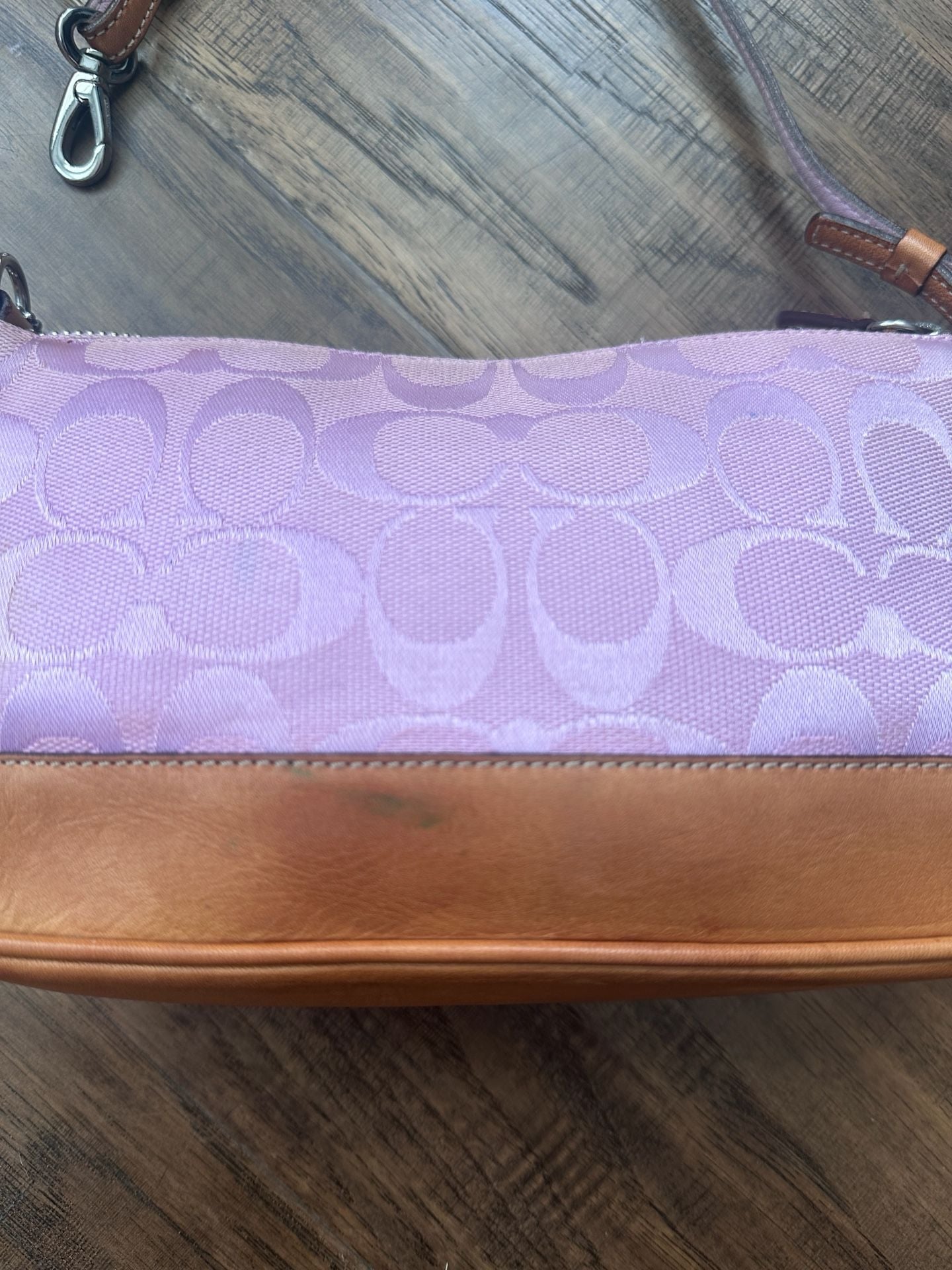 Coach Signature Demi Bag 6094 Pink Monogram Shoulder Handbag 8