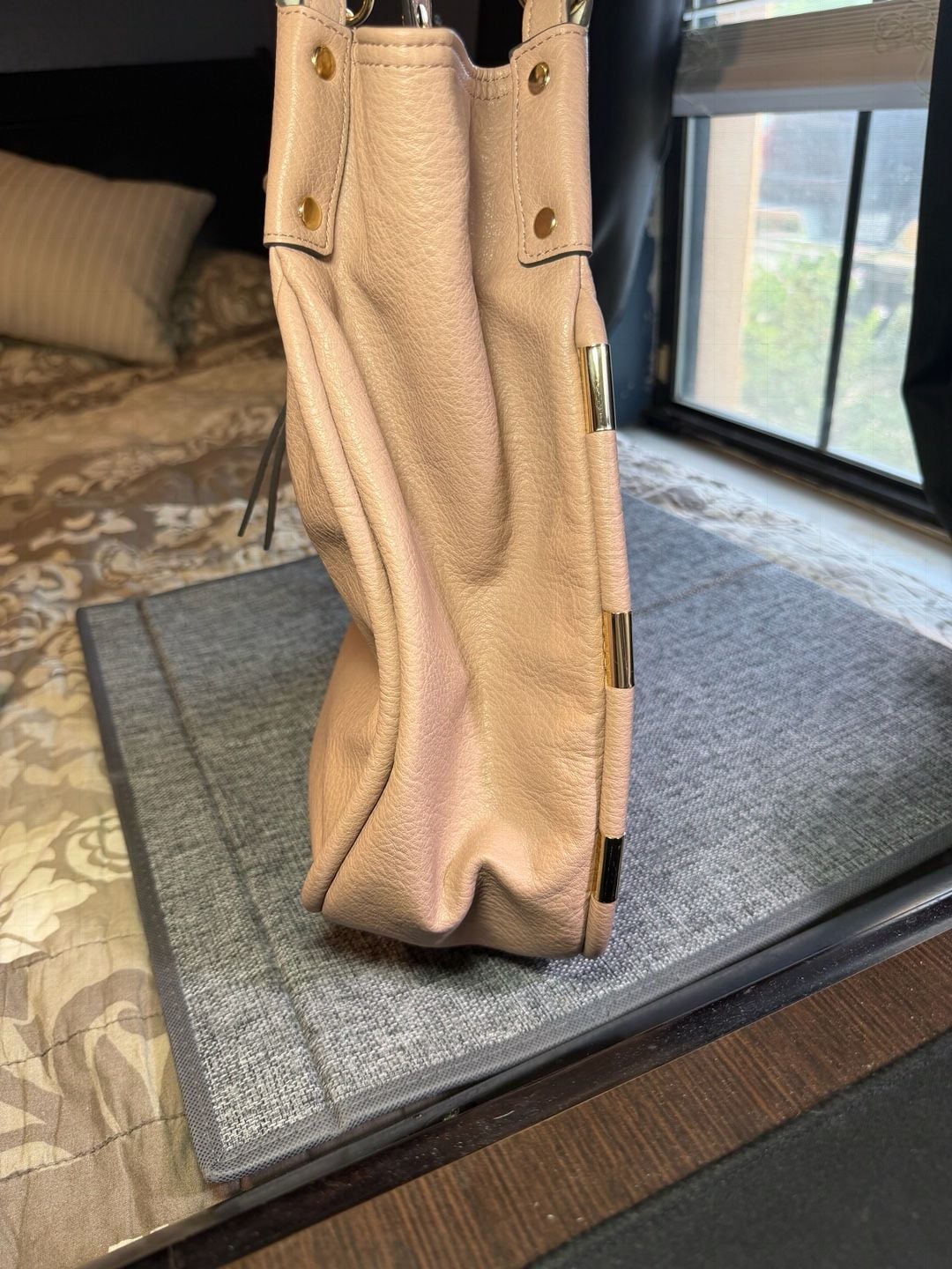 Jessica Simpson Sadie Faux Leather 4 Poster Handbag 8