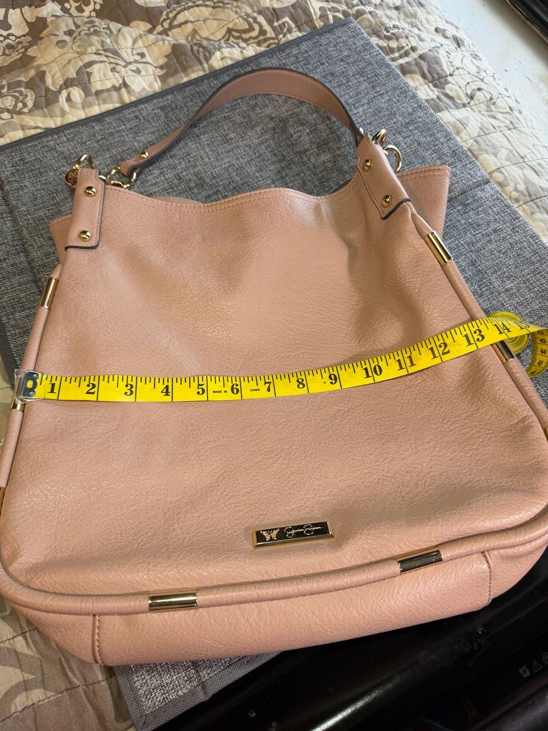 Jessica Simpson Sadie Faux Leather 4 Poster Handbag 12