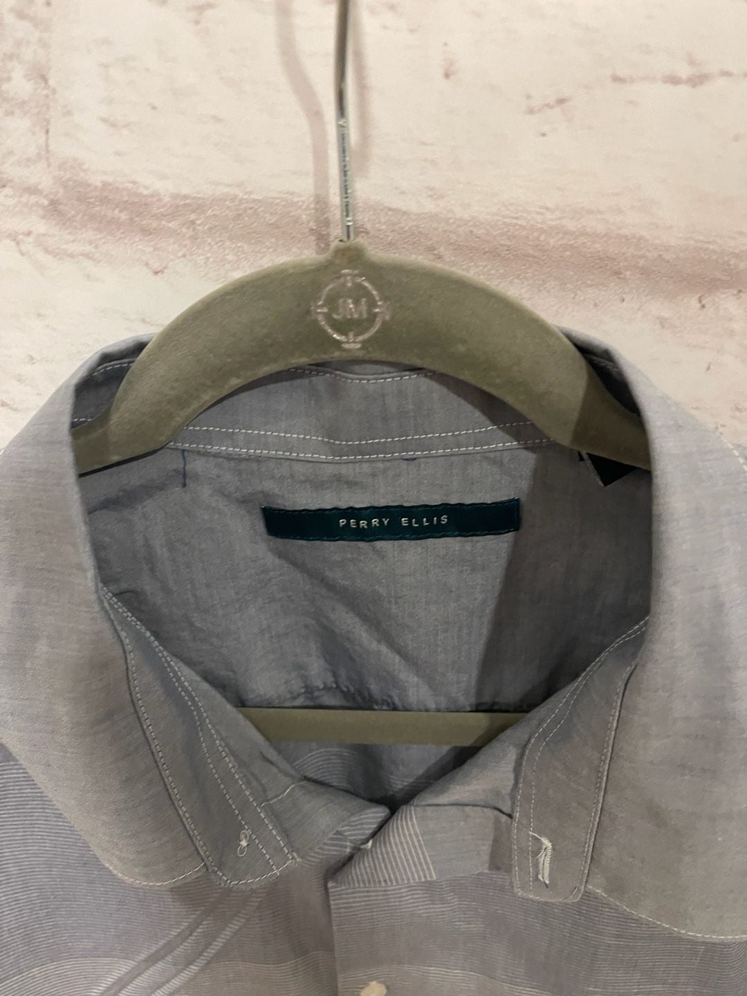 Perry Ellis Long Sleeve Button Down Dress Shirt Men’s Medium M 38-40 3