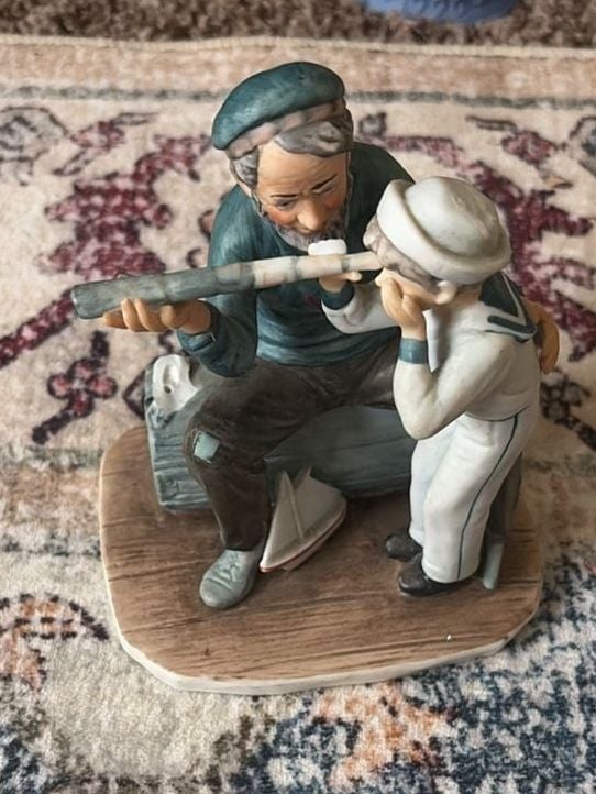 Gorham Norman Rockwell Captain Figurine Porcelain 1