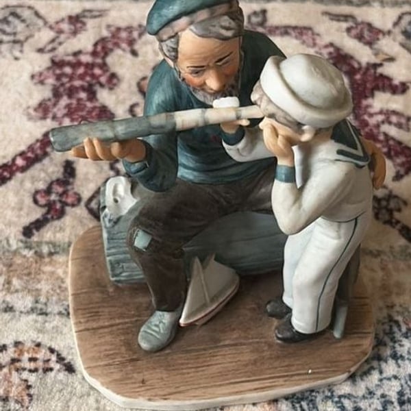 Gorham Norman Rockwell Captain Figurine Porcelain