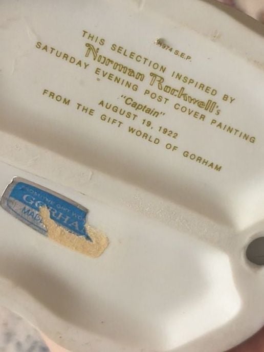 Gorham Norman Rockwell Captain Figurine Porcelain 4