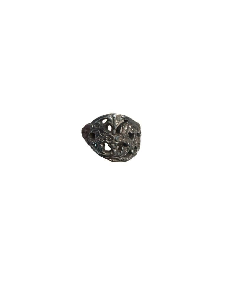 Reed And Barton Sterling Silver Floral Spoon Ring 3