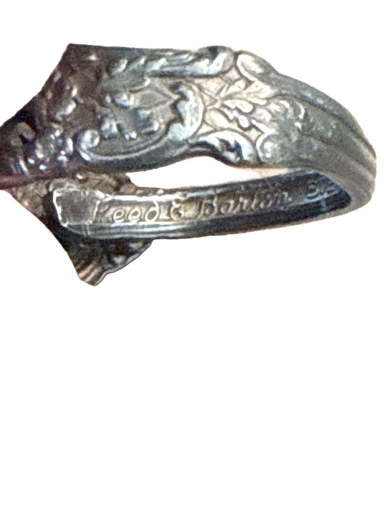 Reed And Barton Sterling Silver Floral Spoon Ring 6