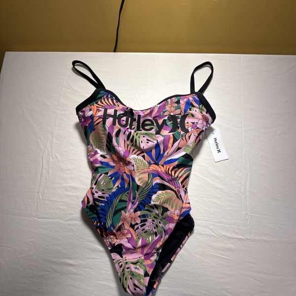 Hurley One Piece Swimsuit Size 1X Multicolor Tropical Floral
