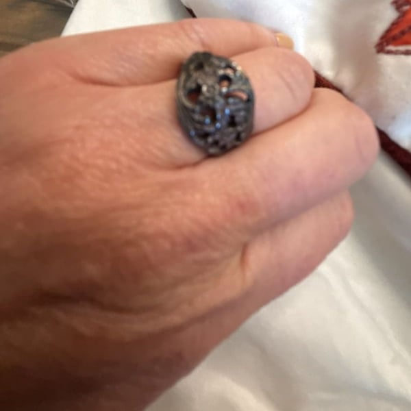 Reed And Barton Sterling Silver Floral Spoon Ring