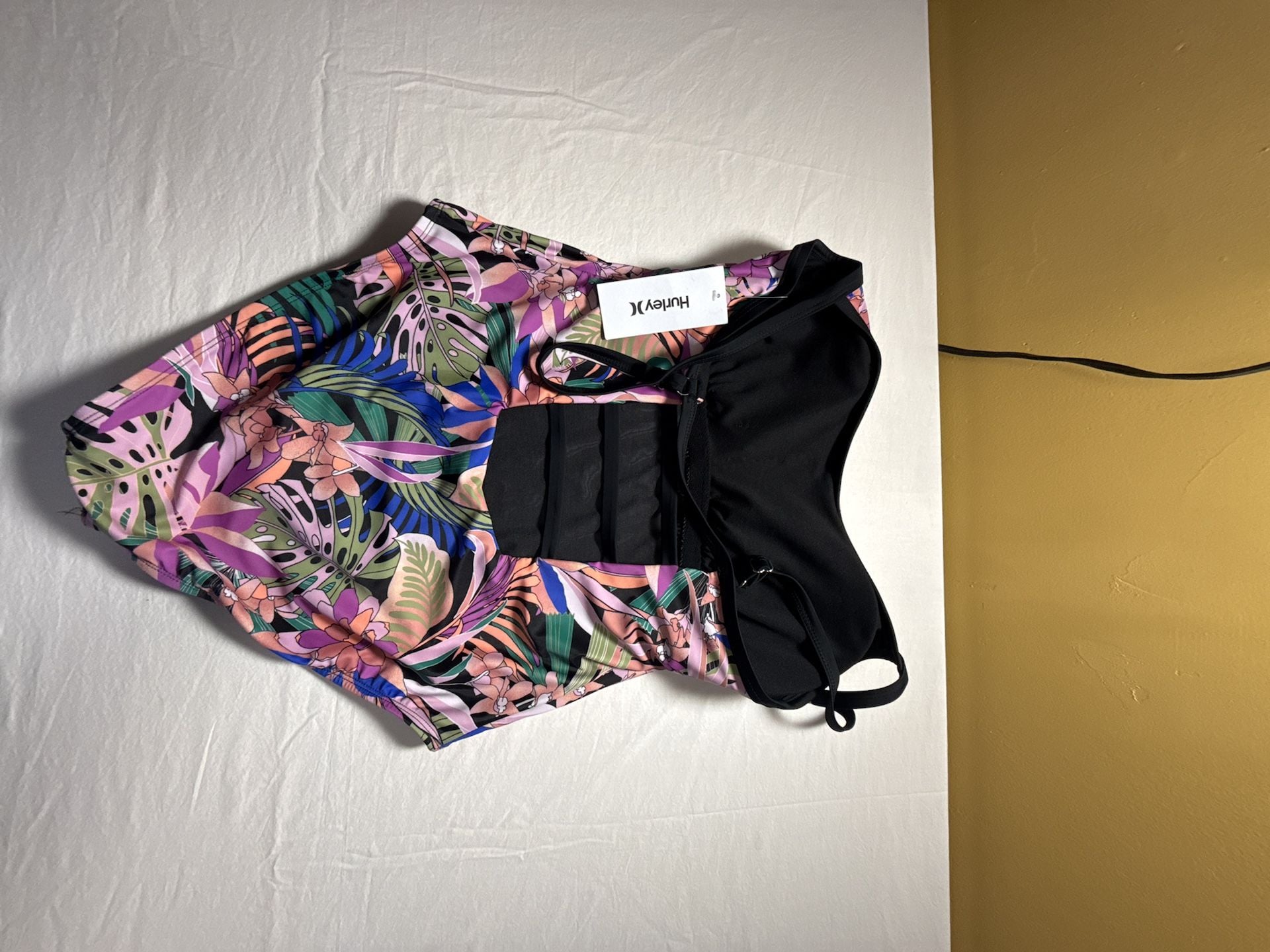 Hurley One Piece Swimsuit Size 1X Multicolor Tropical Floral 8