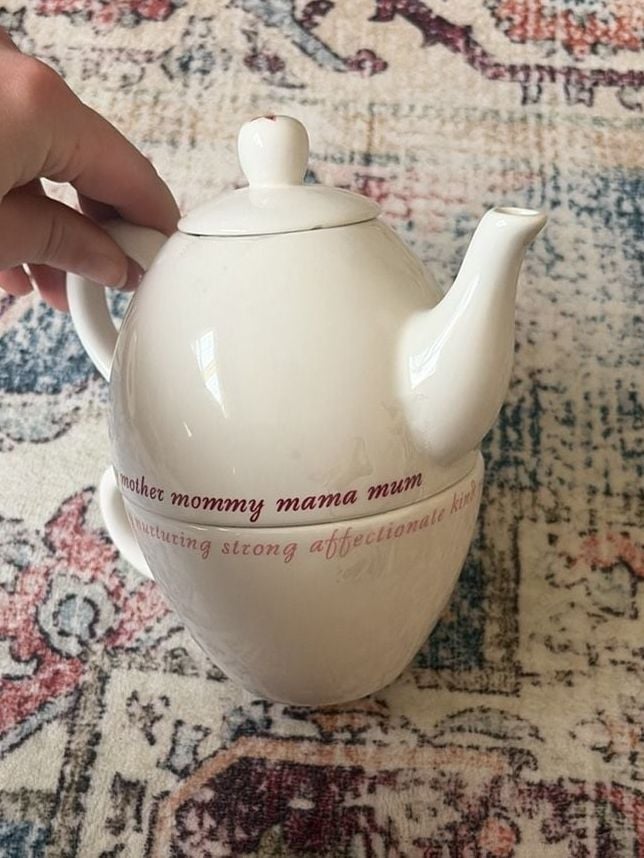 Pottery Barn Tea For One Teapot And Cup Set Mother's Day 3