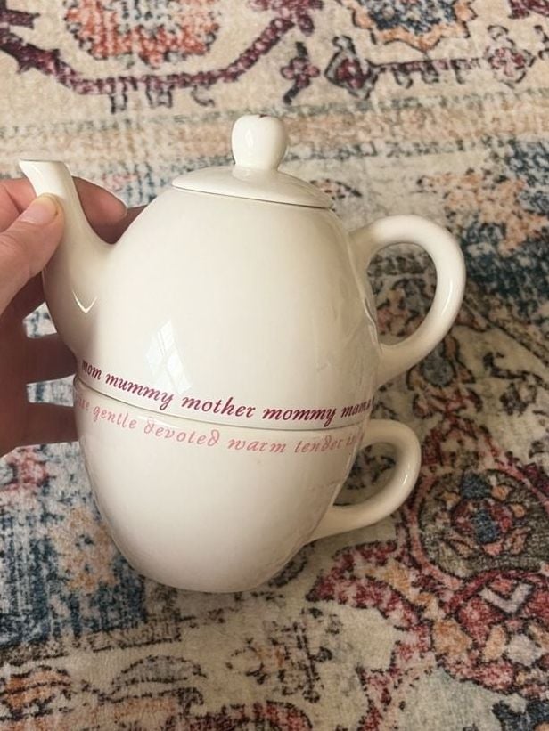 Pottery Barn Tea For One Teapot And Cup Set Mother's Day 1