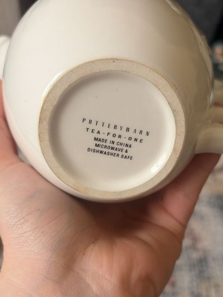 Pottery Barn Tea For One Teapot And Cup Set Mother's Day 5