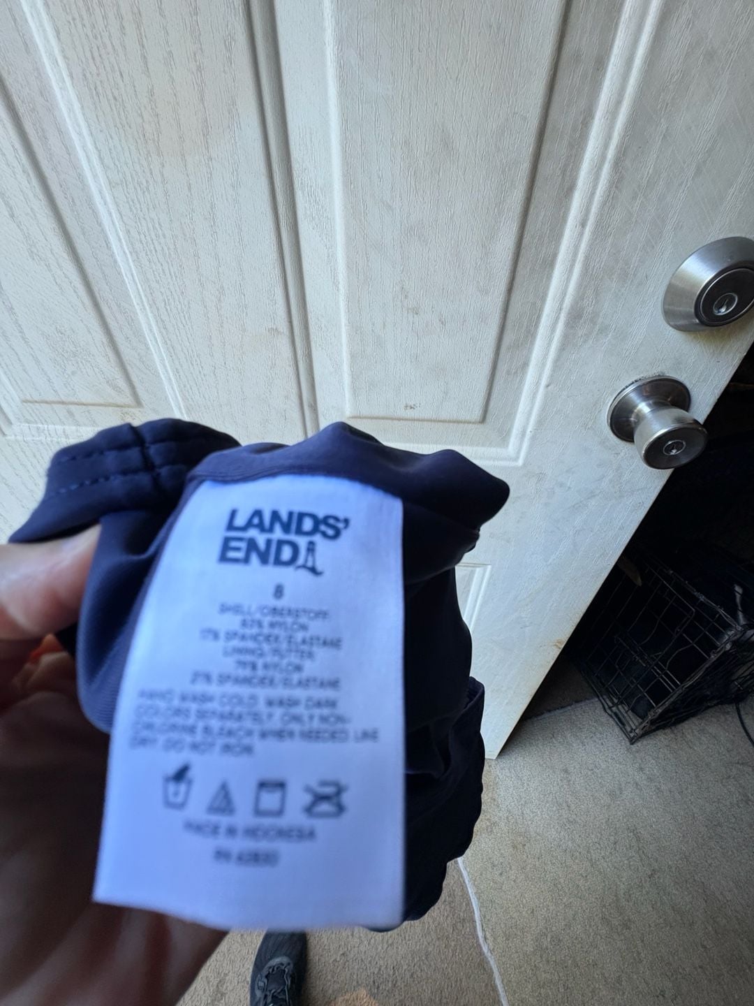 Lands End Womens Navy Blue Swim Skirt Swim Bottom 24W 4