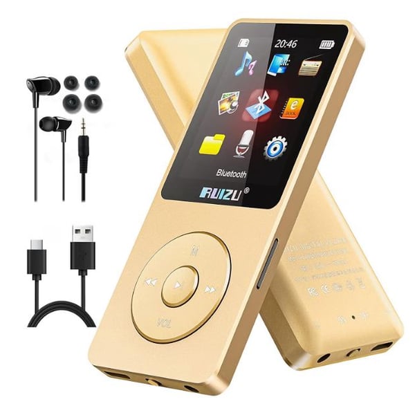 RUIZU 64GB MP3 Player with Bluetooth Gold