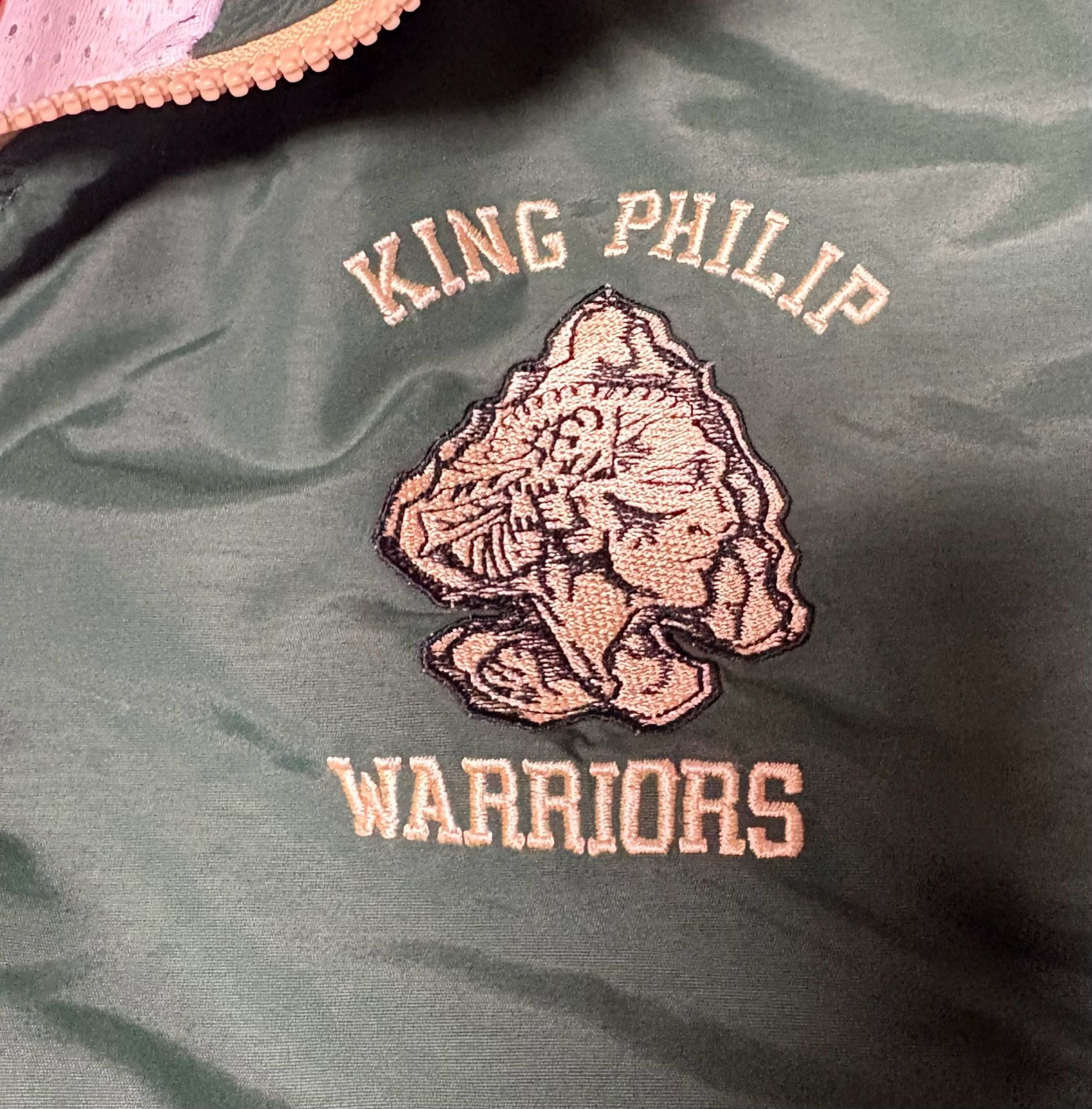 Vintage Boathouse King Philip Warriors Pullover Jacket Y2K Green S 3