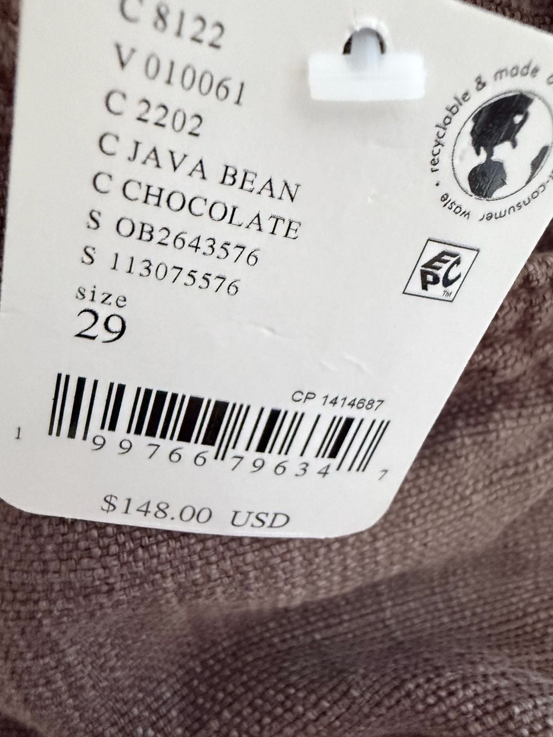 We The Free Highland Low Rise Bowed Jean Size 29 Brown Corduroy 10