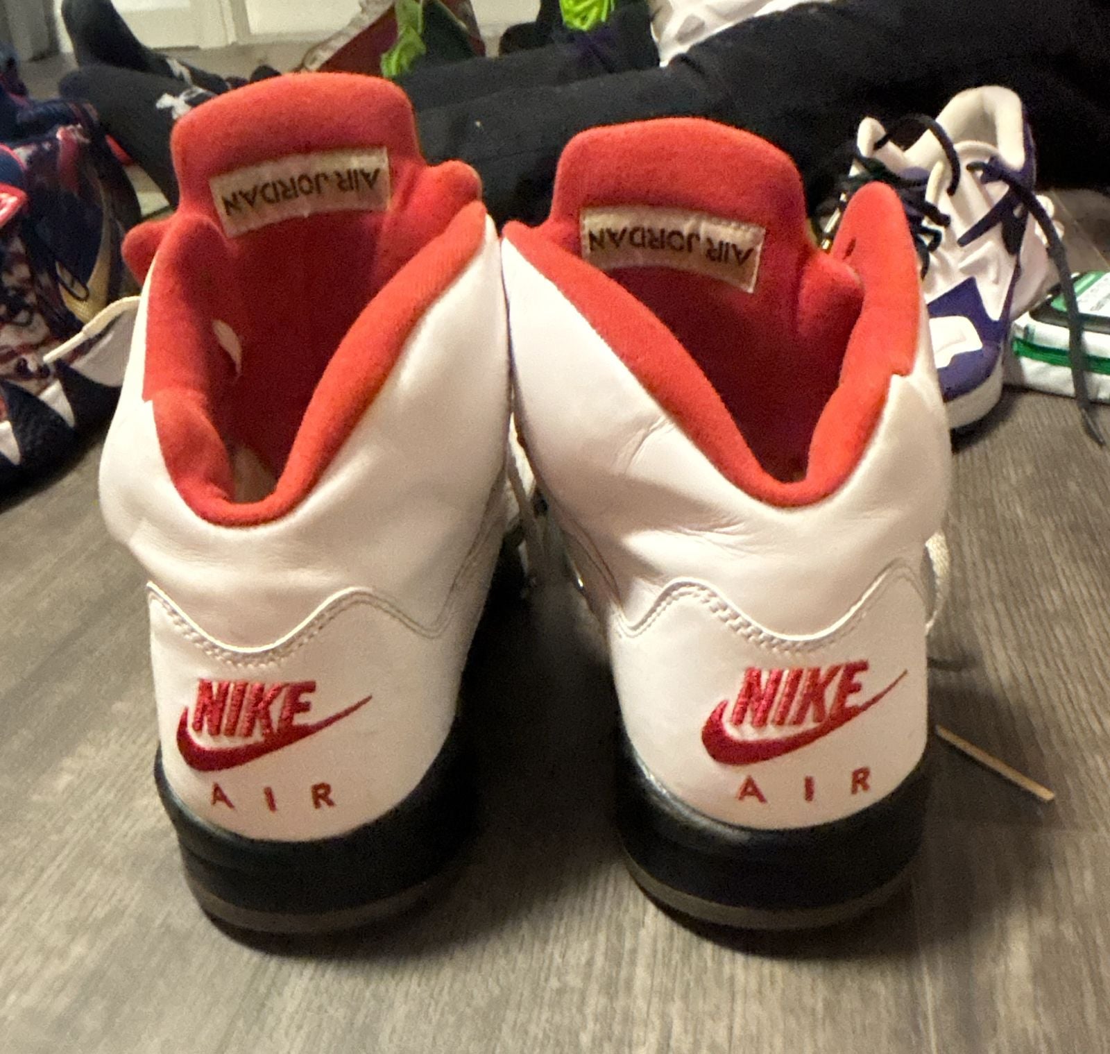 Jordan Air Jordan 5 Retro Fire Red Size 11.5 White Black Red 4