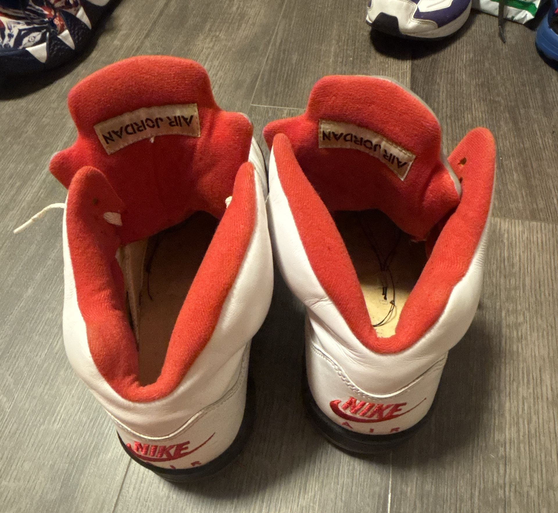 Jordan Air Jordan 5 Retro Fire Red Size 11.5 White Black Red 5