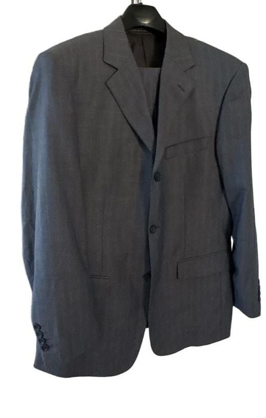 Giorgio Armani Le Collezioni Suit Size 40R Gray Pants 34x29” 9