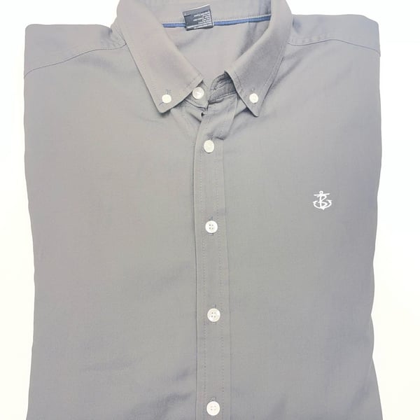 Blakely Button Down Shirt Large Gray