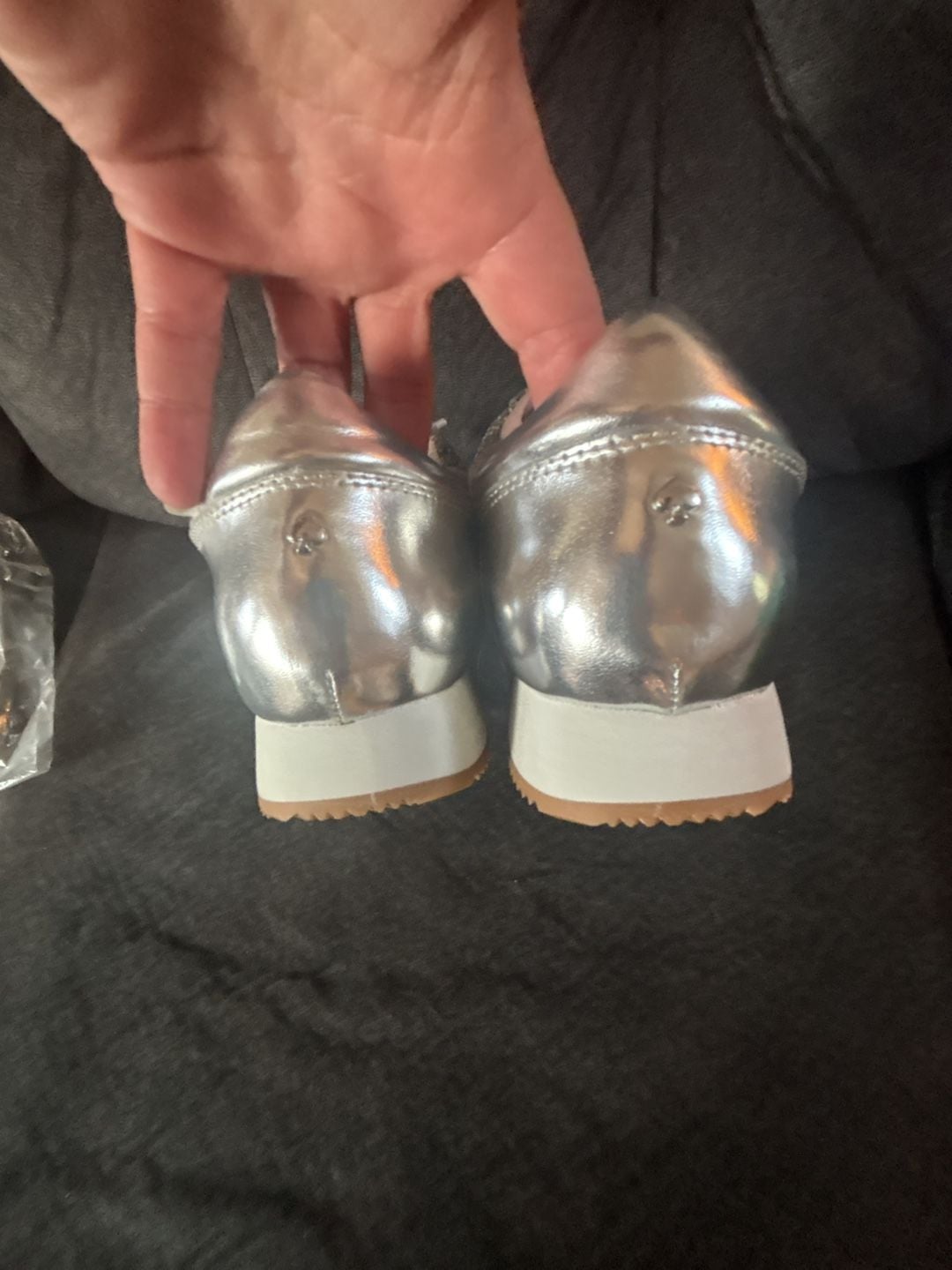 Kate Spade Felicia Sneakers Size 7.5 Silver Glitter 6