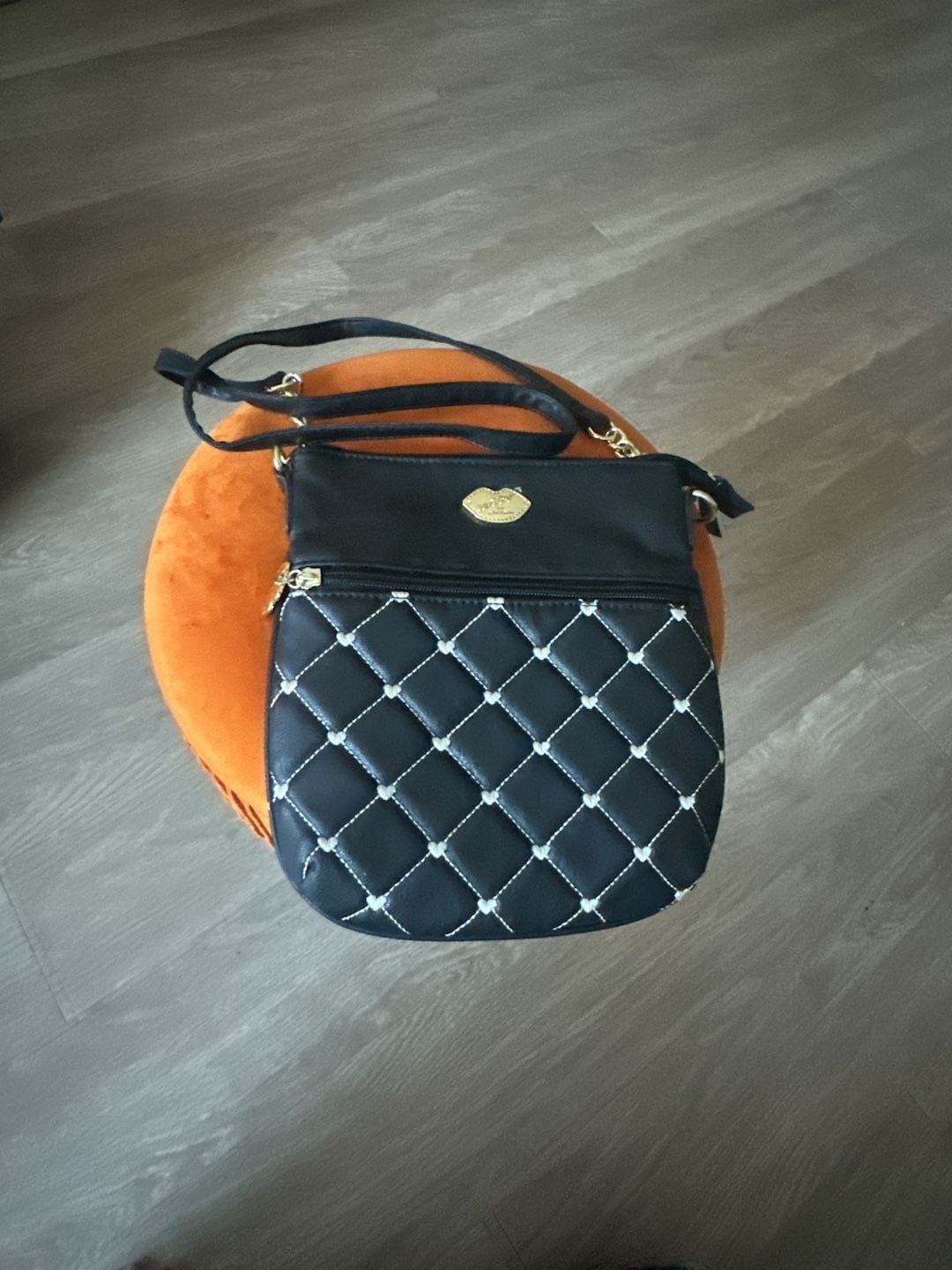 Luv Betsey by Betsey Johnson Quilted Crossbody Handbag Black 2