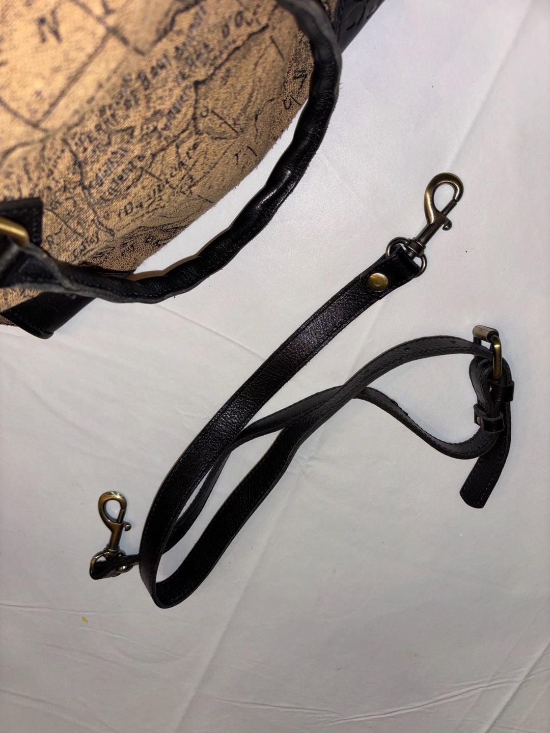 Patricia Nash Skye Satchel Vintage Map Print Jacquard Handbag 5
