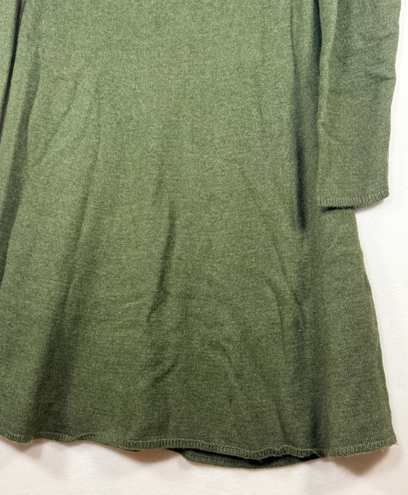 Tempo Paris Knit Sweater Dress Crewneck 3/4 Sleeve Olive Green Women’s XL 4