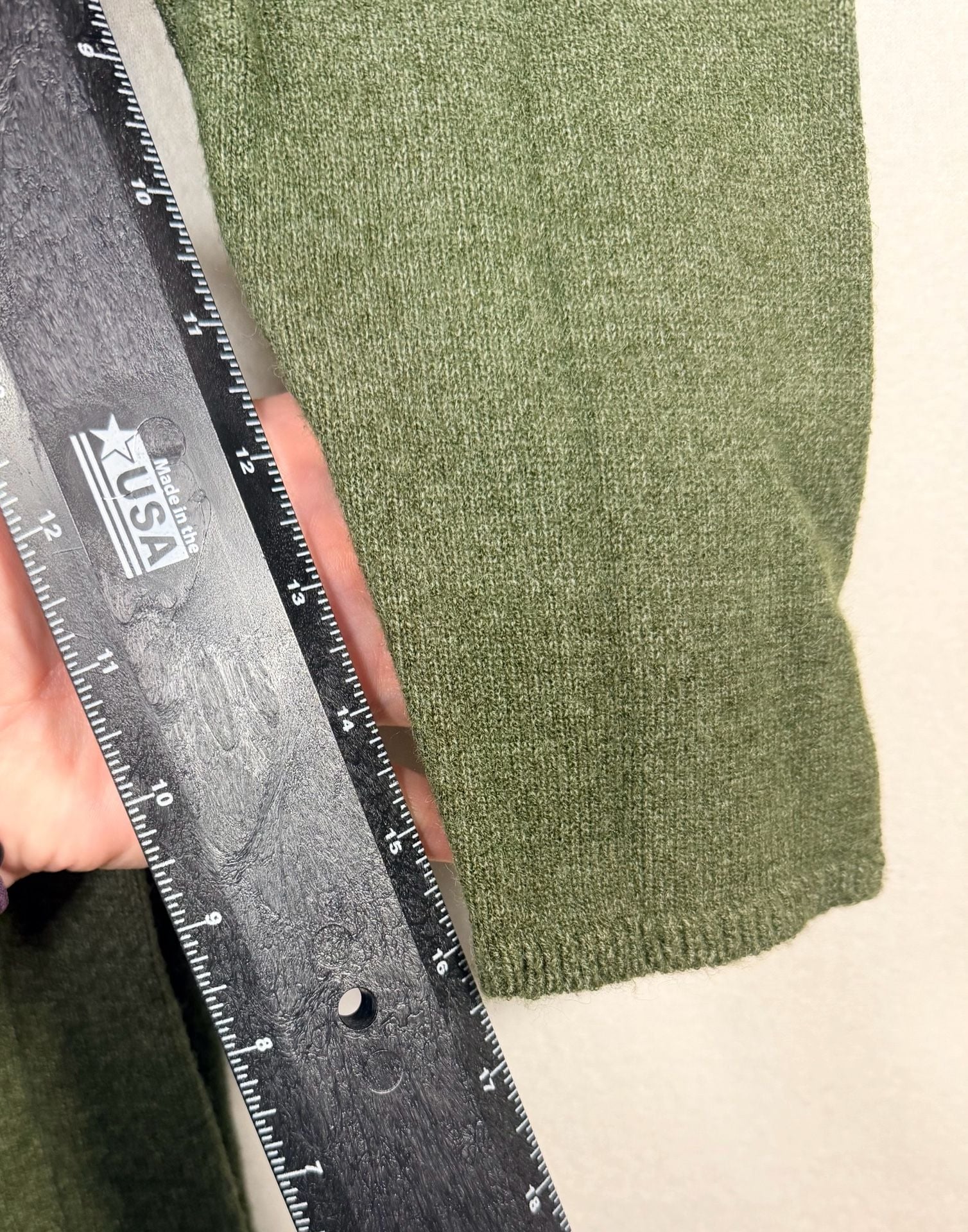 Tempo Paris Knit Sweater Dress Crewneck 3/4 Sleeve Olive Green Women’s XL 7