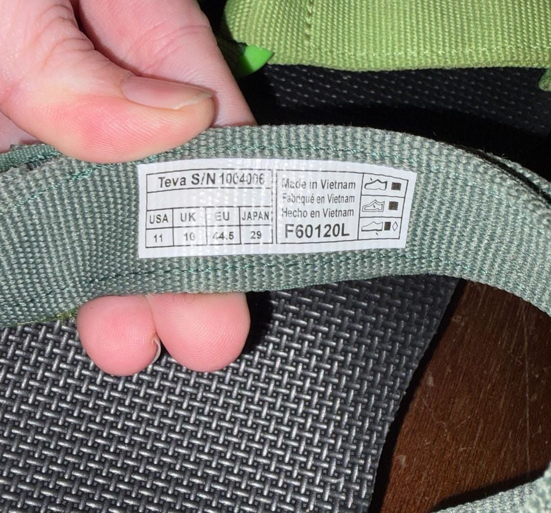 Teva Original Universal Sandals Size 11 Green Multi 5