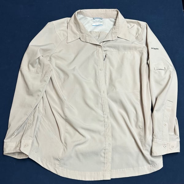 Columbia Silver Ridge Long Sleeve Shirt Size 1X/1TF Tan Omni-Shade