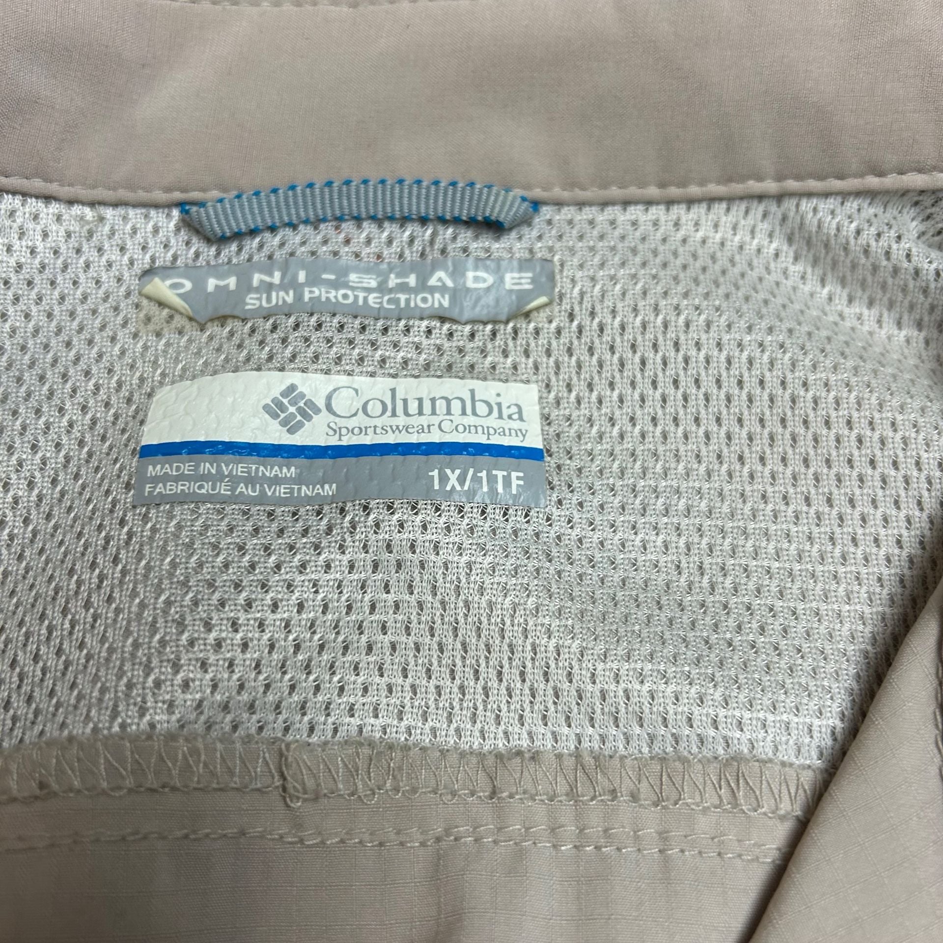 Columbia Silver Ridge Long Sleeve Shirt Size 1X/1TF Tan Omni-Shade 3