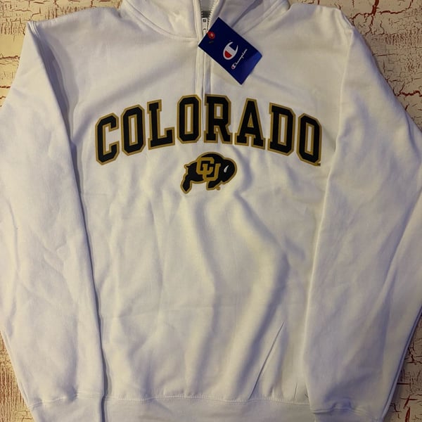 Colorado Buffaloes Womens ASH Sport Fleece Long Sleeve Qtr Zip - 74282513,