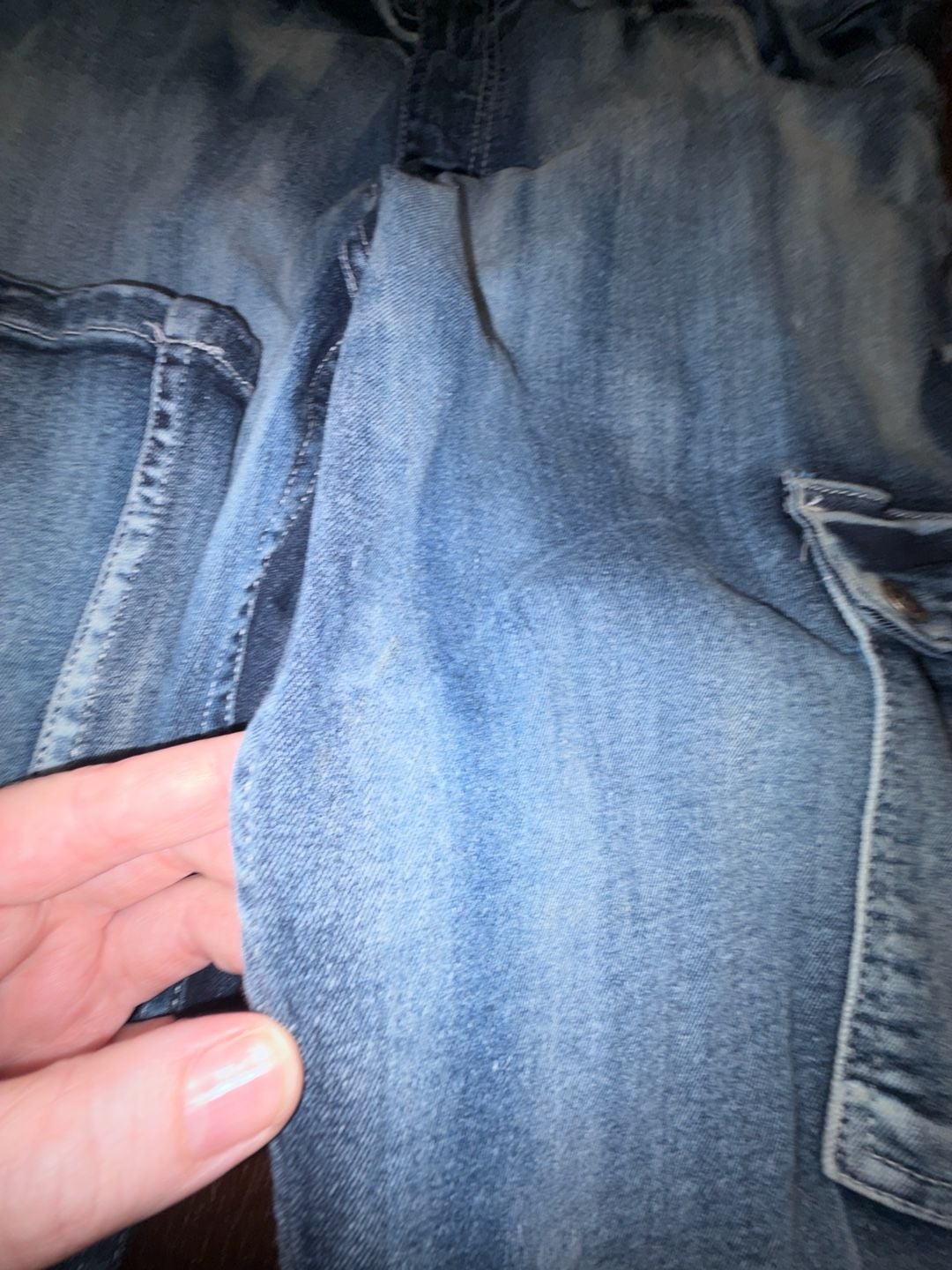 Y2K Cargo Ecko Unltd Denim Pants Blue Acid Wash Grunge Skinny 6