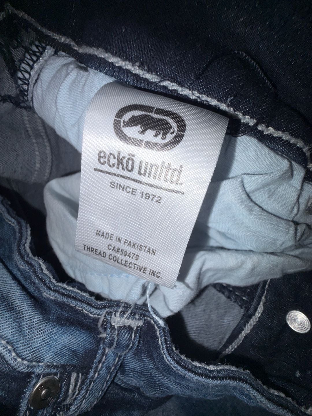 Y2K Cargo Ecko Unltd Denim Pants Blue Acid Wash Grunge Skinny 7