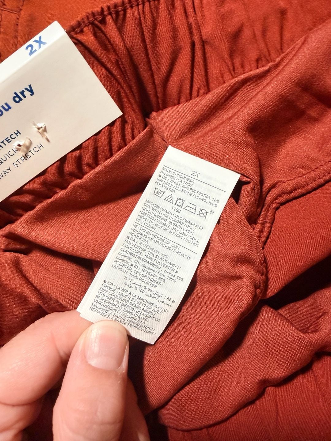 Old Navy StretchTech Athletic Shorts Quick Dry Active Red Rust Women’s 2X  8